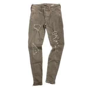 American Eagle Colored/Destroyed Skinny Jeans